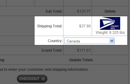 Shipping Moog in Canada